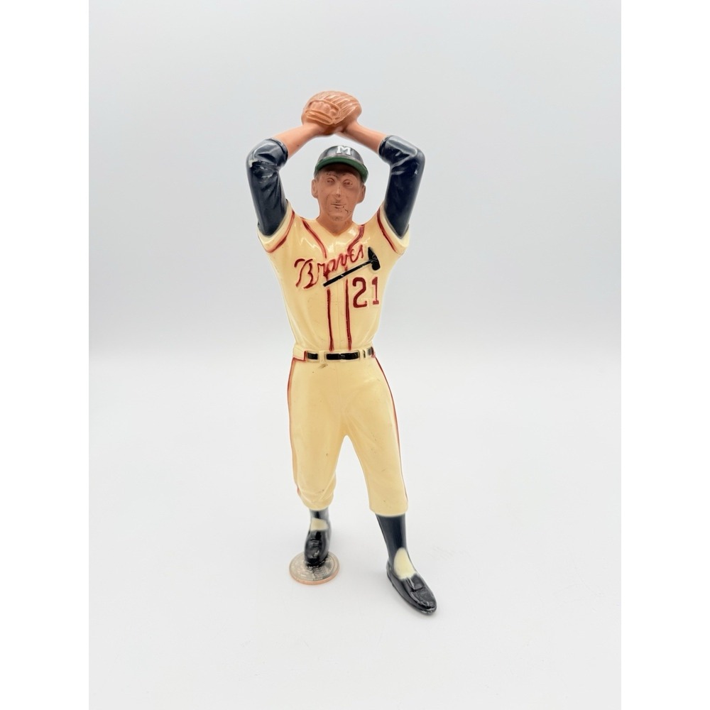 Warren Spahn Vintage Hartland Baseball Statue Figure 1958-1962 Milwaukee Braves
